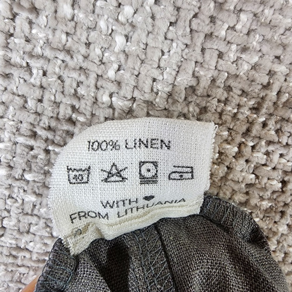 Linen Handmade Studio Long Shorts Womens *XS Gray High Rise Classic 24x10 EUC - Picture 11 of 11